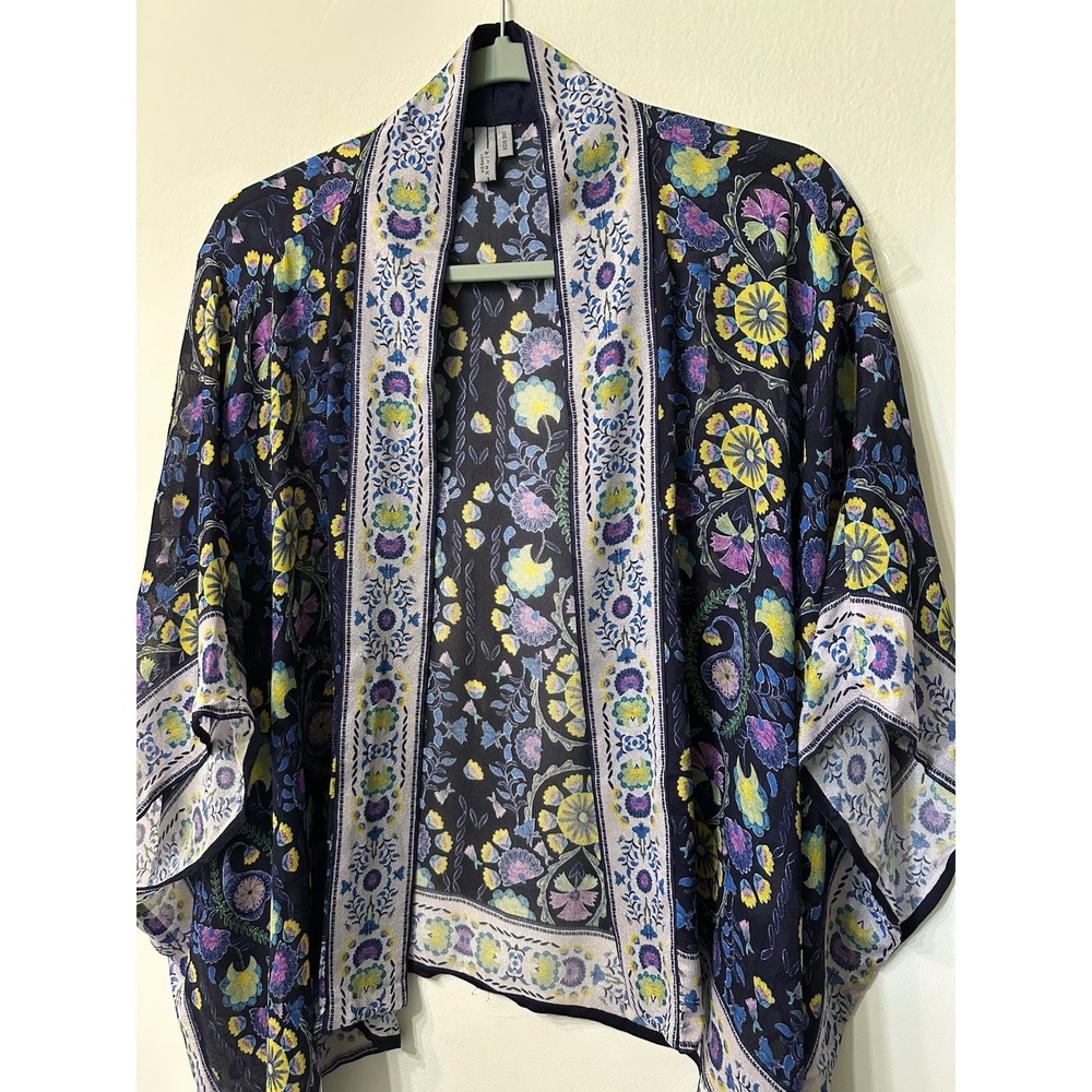 Anthropologie Blank London Floral Kimono Cardigan Top One Size Boho Cover Up
